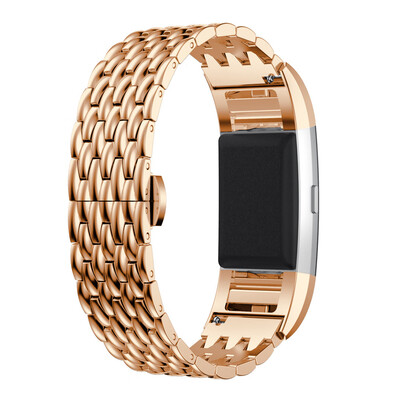 

〖Follure〗Genuine Stainless Steel Bracelet Smart Watch Band Strap For Fitbit charge 2
