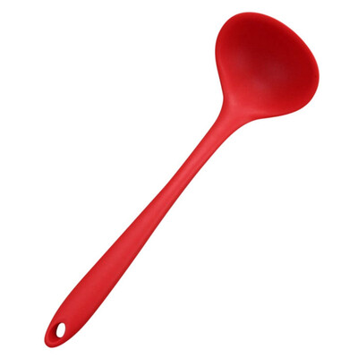 

High Temperature Resistance Spoon Silicone Soup Spoons Kitchenware Non-stick Cookware Rice Spoon Leak Shovel