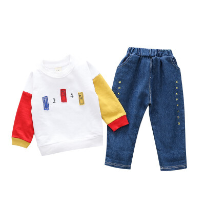 

Fashion Suit 2PCS 0-5Y Children Sets Baby Boys Wear Cotton Kids Clothing Long Sleeves Shark Print Sweatshirt Tops Trousers