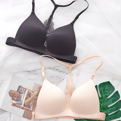 

Ladies Lace Bra Sexy Beauty Back Triangle Cup Bra Underwear Bralette Solid Color Wire Free Push Up Bras For Women Lingerie