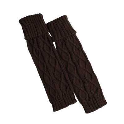 

Long Leg Warmers Women Crochet Knitted Soft Elastic Machine Washable Boot Cover Loose Socks
