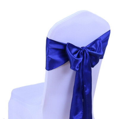 

25PCS Satin Chair Sashes Bows Chairs Cover Ribbons For Wedding Birthday Party Decorations