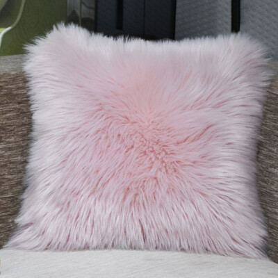 

1Pcs Faux Fur Throw Pillow Case Pillow Cover Plush Furry Cushion Cover Home Bed Room Sofa Decor