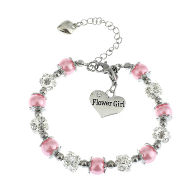 

Granddaughter Bracelet Gift Rhinestone Crystal Balls Faux Pearls Jewelry-3 Color