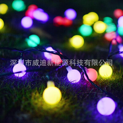 

30LED small white ball solar light string milk bubble shape Christmas garden holiday wedding decoration place light string