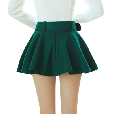 

New Fashion Autumn Winter Hairy Plus Size High Waist Saias Femininas Casual Mini Skirt Women Pleated Skirts A-line Skirt