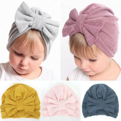 

Warm Headwear Caps Hat Infant Toddler Baby Flower Headband Newborn Hairband