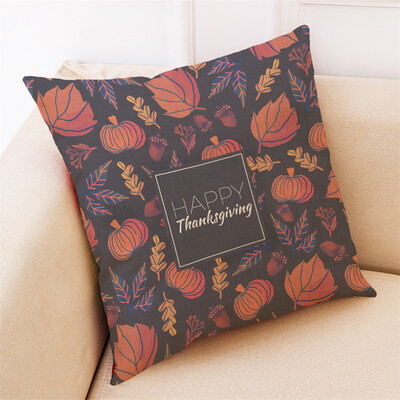 

Tailored Thanksgiving Gifts Pillowcase Happy Fall Pillow Cover Home Decoration 18x18Inch