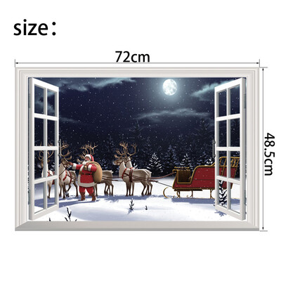 

Siaonvr Christmas Holiday Window 3d Wall Stickers Christmas Decoration 3D Wall Stickers