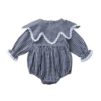 

0-24M Autumn Infant Baby Girls Long Sleeve Rompers Kids Plaid Bodysuit Jumpsuit Newborn Clothes
