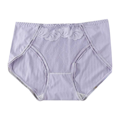 

Fashion Sexy Lace Hollow Transparent Mesh Panties Breathable Solid Color Women Seamless Briefs