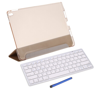 

Wireless Bluetooth Keyboard Folding Foldable Magnetic PU Leather Case Cover Stand Holder Stylus Pen Protective Film for iPad Pro 9