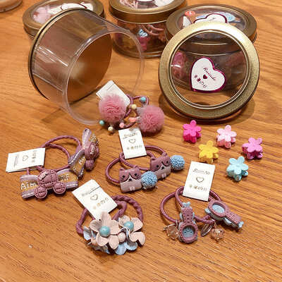 

15 Pcs All Season Cute Baby Kids Girls Floral Print Hair Clips Elastic Hair Accessory Band Rope Ponytail Holder Headbands Sets