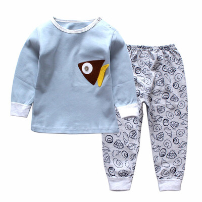 

Boys Pajama Sets Kids 2 Pcs Long-sleeve Underwear Suit Children Soft Cotton Pajamas Kids Autumn Spring
