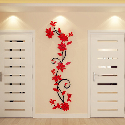 

Gobestart 45X150cm DIY 3D Acrylic Crystal Wall Stickers Living Room TV Background Hot
