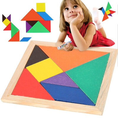 

Willstar Wooden Tangram Brain Teaser Educational Toy Tetris Game Educational Kid Toy