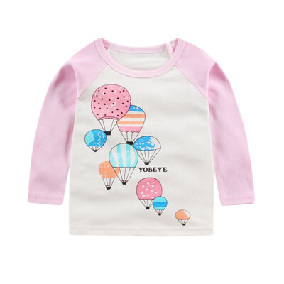 

Casual Boys Girls Autumn Spring Cartoon Cotton T-shirt Children Clothes Baby Long Sleeve Tops Tees Blouse