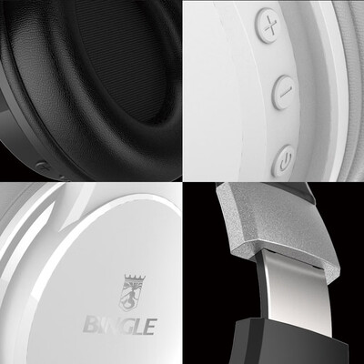 

BINGLE FB110 Bluetooth 41 Headphones CSR Wireless Stereo Muisc Earphone Over Ear Headset 35mm AUX In Hands-free w Microphone