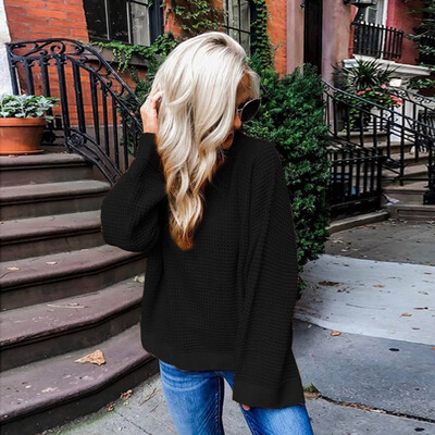 

Tailored Womens Fashion Autumn Winter Long Sleeve Round Neck Knitted Pullover Blouses