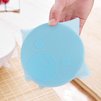 

New Food Fresh Keeping Lids Reusable Bowl Seal Cover Cartoon Stretch Cling Film Cover Kitchen Tools
