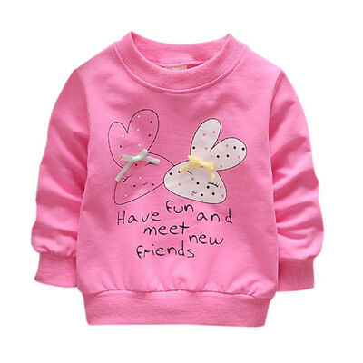 

2019 New Baby cotton Tops autumn Winter Small children round necked strawberry hedging Kids long sleeves hot sale