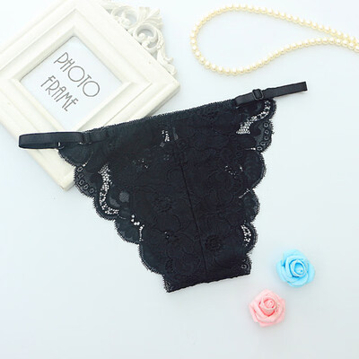 

Women Free Size Cotton Lace Thong G-string Lace Sexy Underwear Womens Panties Low Waist string Lingerie Intimates Thongs