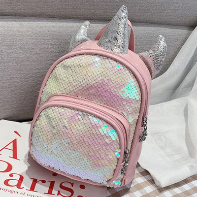 

Cute Unicorn Backpack Teen-girls School Bag Glitter Bling Sequins Shoulder Bag