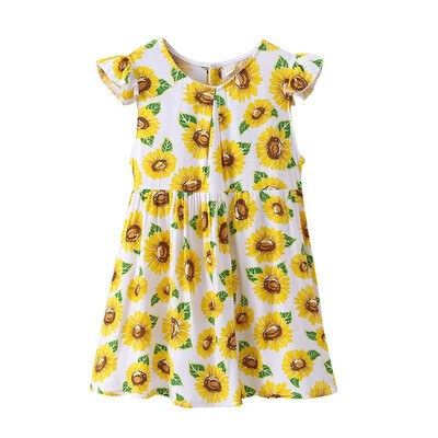 

Baby Kids Girl Dresses Summer Chidlren Clothes Toddler Girls Dress Baby Cotton Sleeveless Print Princess Dress