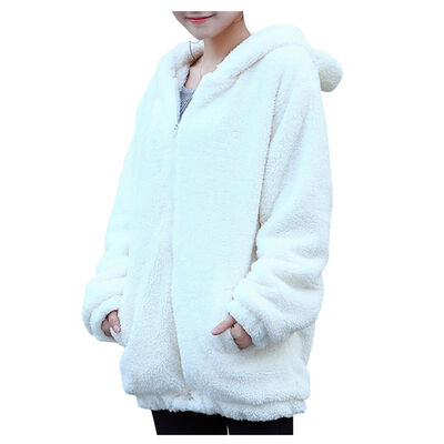 

2017 Women Girls Winter Loose Cute Bear Ear Hoodie Hooded Jacket Warm Outerwear Coat