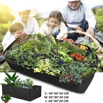 

1pc5pcs Rectangle Breathable Planting Container Grow Bag Planter Pot Raised Plant Bed Garden Vegetable Box Planting SML