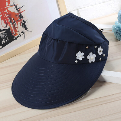 

Hat girl summer leisure set a sun-shielded travel anti-ULTRAviolet Korean version can fold sun hat empty top hat