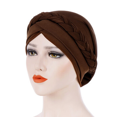 

Women Hooded Muslim Hat Bohemian Double Braided Turban Hat India Cap Muslim Hats
