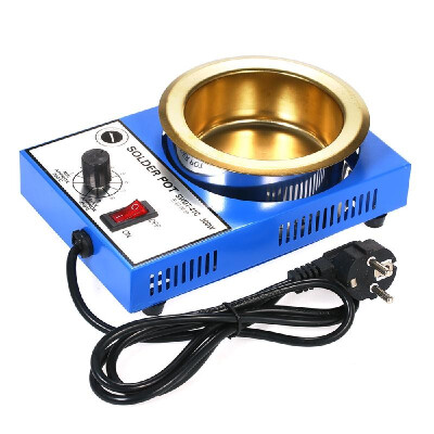 

300W 220V 100mm 1200g Mini Lead Free Soldering Pot Titanium Coating Stainless Steel Solder Pot Compact Temperature Adjustable Sold