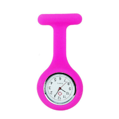 

Silicone Pin Brooch Watch Hanging Medical Pocket Watch Pin-on Lapel Block Watches for Nurse Doctor