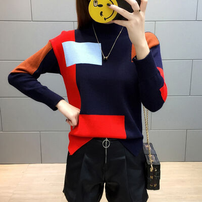 

Autumn Winter Turtleneck Warm Sweater For Women Korean Long Sleeve Harajuku Knitted Pullover Jumpers Pull Femme