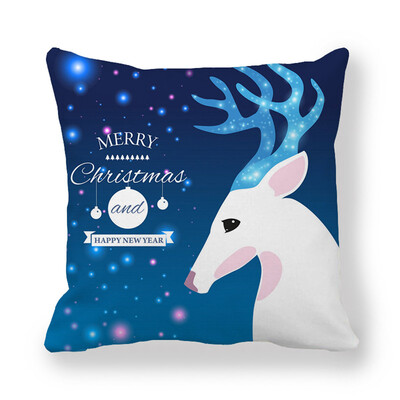 

New Christmas English Printing Pillow Case Glitter Sofa Throw Cushion Cover Home Decor kissenbezug