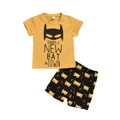 

Toddler Kid Baby Boys\ Summer Clothes Letter Printing Short Sleeve TopShort Pants Casual Outfit Set