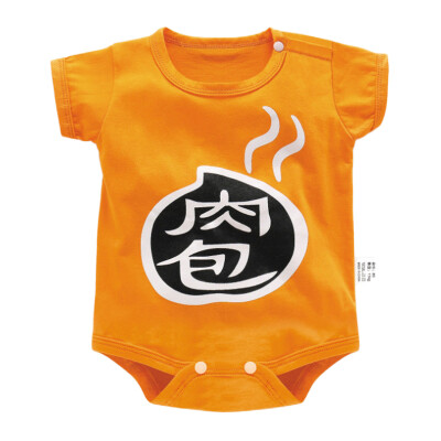 

7-8Infant Baby Girls Boys Letter Print Short Sleeve Rompers Bodysuit Jumpsuit Newborn Clothes