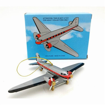 

YIWULANostalgic Clockwork Chain Toy Photography Props Nostalgic Boeing Airliner MF3310