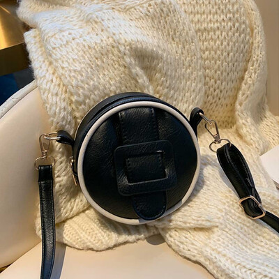

Tailored Ladies Fashion Small Round Bag Simple Shoulder Messenger Bag Casual Phone Bag
