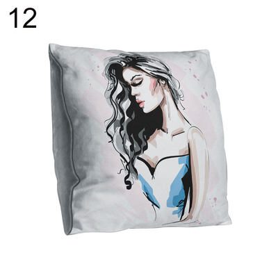 

Double-sided Printing Fashion Girl Pillow Case Cushion Cover Sofa Bed Car Decor