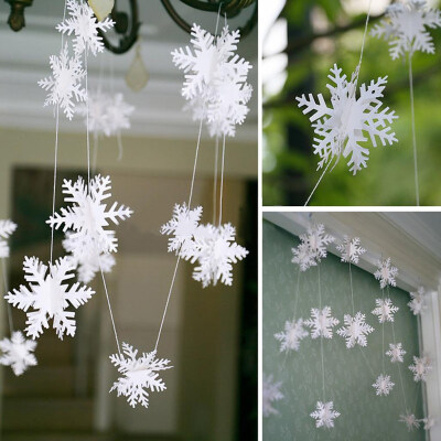 

Hanging Snowflake Garland Ornament Frozen Winter Wonderland Xmas Party Decor