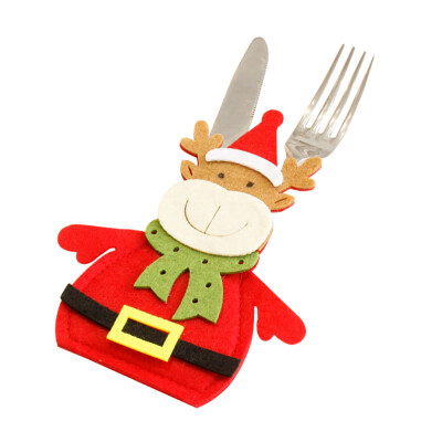 

Tailored Christmas Cartoon Accessorie Snowman Dinnerware Cover Xmas Fork Tableware Cover