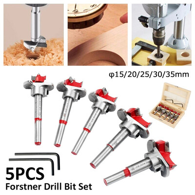 

5PcsSet Hole Saw Brill Woodworking Auger Drill Bit Tools Kit