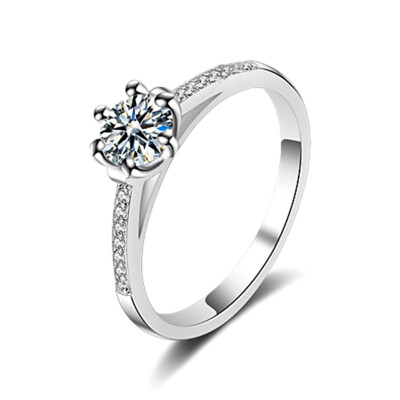 

Fine Jewelry Original Silver Rings CZ Stone Wedding Rings For Women Gift