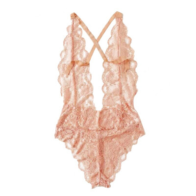 

Sexy Hanging Neck Perspective Bodysuit Lace Exotic Temptation Halter Erotic Lingerie