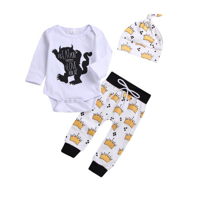 

3pcs Newborn Baby Girl Clothes Halloween Long sleeve Romper Long Pants Hat Outfits Infant Baby Girl Boy clothes set