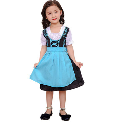 

Girls Dress For Oktoberfest Children Beer Clothing Waiter Maid Service Halloween Cosplay Costume 2018 New Kids Clothes 3-14Y