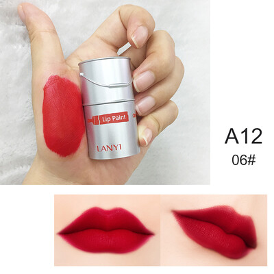 

12Colors Silky Matte Lip Gloss Moisturizing Waterproof Non-stick Cup Long Lasting Velvet Liquid Lipstick