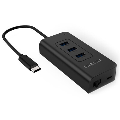

dodocool USB-C 31 to 3-Port USB-A 30 Hub with Gigabit Ethernet Adapter&Power Delivery Black